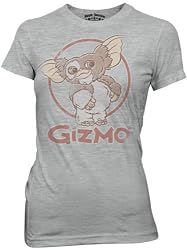 Gremlins Gizmo Distressed Image Heather Gray Juniors T-shirt Tee