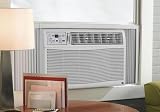 GE AKM25DN Light Cool Gray ENERGY STAR 230 Volt Electronic Room Air Conditioner with 24 - 500 24 - 200