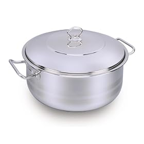 Korkmaz A1947 Astra 22 Quart Casserole Dutch Oven With Lid by Gold B Dist