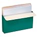 Wilson Jones Colorlife Recycled (50%) Expanding File Pockets, Letter Size, 3-1/2" Expansion, Green, 25/box, WCC64G
