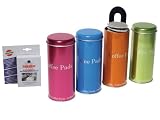 Produkt-Bild: Pad Dosen Metallic mit Padheber 4 Sorten sortiert von James Premium&reg; + Entkalker Konzentrat f&uuml;r alle Kaffeemaschinen