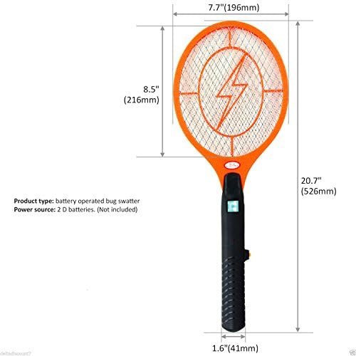 Powerful 2d Handheld Electronic Bug Zapper Tennis Racket Insect Fly Swatter By Zap Zapper