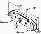 Prime Line Prod. 13808-S Sliding Patio Door Tandem Roller Assembly