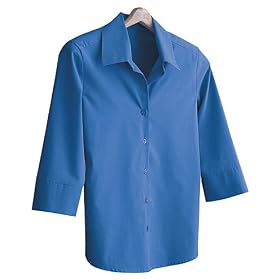 Buy ¾ Sleeve Striped Poplin Shirt by National