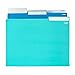 Color Letter-Size File Folders, Pool Blue + Aqua, Box of 24