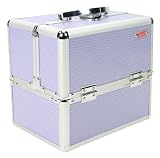 Beautify Mallette professionnell pour maquillage en Aluminium de couleur violette