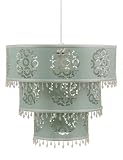Souk Silk 3 Tier Duck Egg Pendant Light Shade