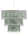 Souk Silk 3 Tier Pendant Duck Egg