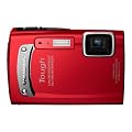 Olympus Tough TG-310 Digitalkamera (14 Megapixel, 3,6-fach opt, Zoom, 6,9 cm (2,7 Zoll) Display, bildstabilisiert, 3m wasserdicht, 1,5m sto�fest) rot