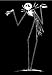 The Nightmare Before Christmas - Jack Skellington Full Body Shot (black & white) - Sew On or Pin On Screenprinted Patch (Printed)