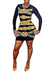 Sexy Cocktail Long Sleeves Geometric Print Peplum Sequined Bodycon Dress/Party Dress/Mini Dress 