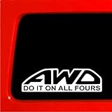 AWD Do It On All Fours Sticker Car Turbo Import Evo Subaru WRX Eclipse