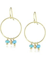Amanda Rudey "White Oak" Turquoise Elena Hoop Earrings