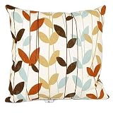 Latte Leaf Print Pillow by Glenna Jean