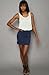Free People The Super Tank Mini Dress in Ivory and Midnight,Dresses for Women