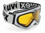 UVEX F1 Magic Ski Goggle,Silver Metallic Frame with LCD and Gold Lite Lens