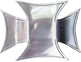 Silver Maltese Iron Cross Metal Belt Buckle