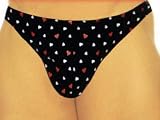 MENS Thong Valentine Heart Print underwear