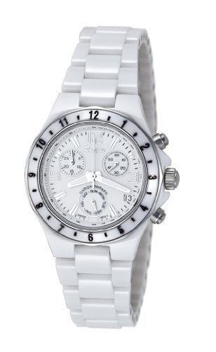 Rougois White Ceramic Ladies Chronograph Watch