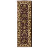 India House, IH01, Rectangle Rug, Burgundy, 2.3 feet by 7.6 feet