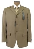 Oscar De La Renta Mens 3 Button Tan Wool Sport Coat / Blazer / Jacket - Size 42L