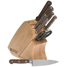 Chicago Cutlery Walnut Forged 9-Piece Knife Block Set by Chicago Cutlery