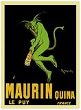 MAURIN QUINA LE PUY FRANCE Vintage French Green Devil Poster Cappiello Fine Print Leonetto Cappiello