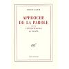 Approche de la parole : Apprentissage