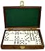 Composition Dominoes in Mahogany Case