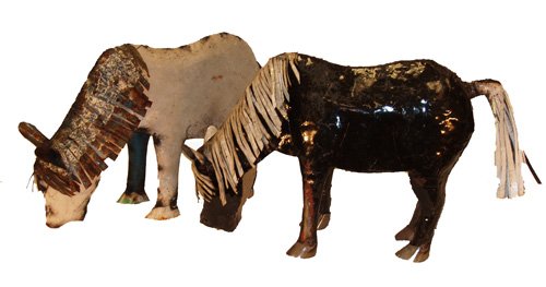 Recycled Metal Garden Art Sculpture: Small Pony 