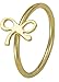Forbidden Body Jewelry Set of 3 Nose Hoops or Cartilage Rings: 20g 8mm IP Plated Surgical Steel Bow Design Rings