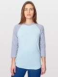 American Apparel Poly-Cotton 3/4 Sleeve Raglan Shirt