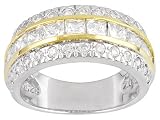 3.87CTW BELLA LUCE DIAMOND SIMULANT STERLING SILVER AND 18KT OVER STERLING SILVER RING