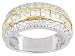 3.87CTW BELLA LUCE DIAMOND SIMULANT STERLING SILVER AND 18KT OVER STERLING SILVER RING