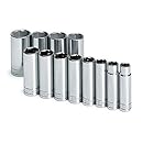 SK 4822 12 Piece 1/2-Inch Drive 6 Point 1/2-Inch to 1-1/4-Inch Deep Socket Set