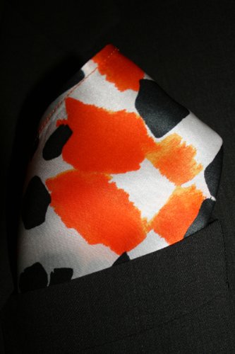 Wild Orange Silk Handkerchief, 100% Silk - by Royal Silk