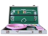 Julia 18.5 Roulette and Craps Set in Pink Suitcase