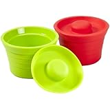 Kinderville Little Bites Storage Jars, Red/Green