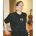 Crystal Woman's X-Large Black T-Shirt with Bass Clef Design