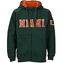 Miami Hurricanes Green Classic Twill Full Zip Hoody Sweatshirt