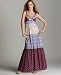 Style&co. Petite Mixed-Print Tiered Maxi Dress