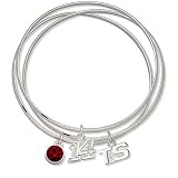 Tony Stewart #14 Triple NASCAR Bangle Bracelet Set w/ Red Crystal