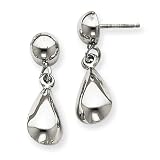 White Gold Teardrop Earrings