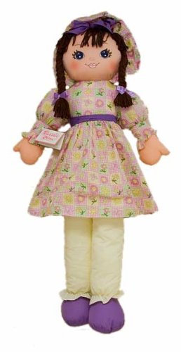 Buy 48″ Traditional Sweet Mine Rag Doll with Yellow Flower Check Dress