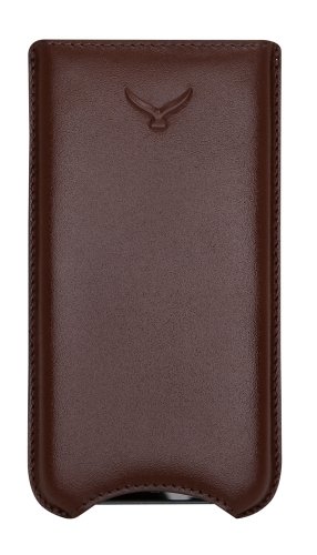 MAPi Cases Olbia For iPhone 5 - Skiny Premium Leather Pouch Style Case, Complete Access For In-Case Charging, Brown
