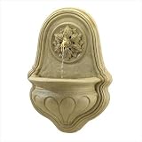 WALL FOUNTAIN W/FLORAL RELIEF AND COPPER TAP B37-275