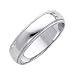 14K White Gold 5mm Plain Milgrain Wedding Band Ring for Men & Women
