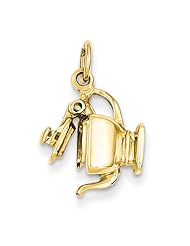 14k Yellow Gold 3-D Tea Pot Charm