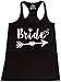 shop4ever Bride Heart Arrow Women's Racerback Wedding Tank Tops Slim FIT