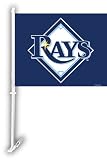 MLB Tampa Bay Rays Car Flag W/Wall Brackett